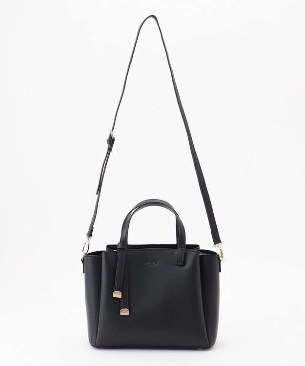 LA BAGAGERIE 【MONICA】ボウタイリボンハンドバッグ ブラック