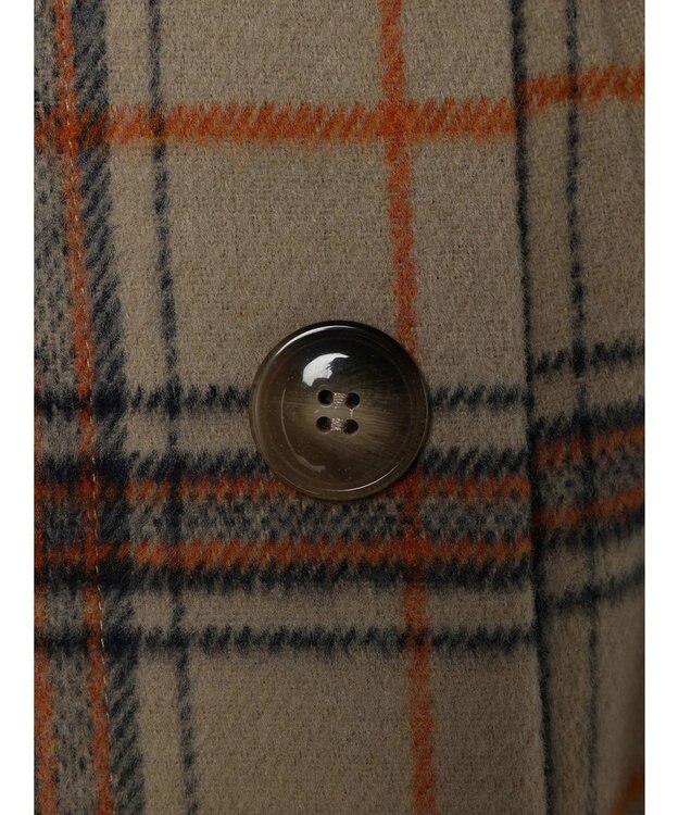 Green Parks シャギーチェックスカート Beige