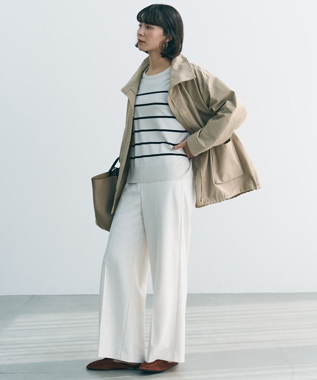 UNFILO L スタンド ZIPアウター ベージュ