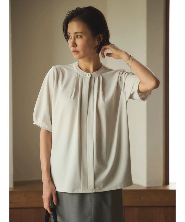 Green Parks BEST PRICE  ２ＷＡＹタック５分袖ブラウソー Light Beige