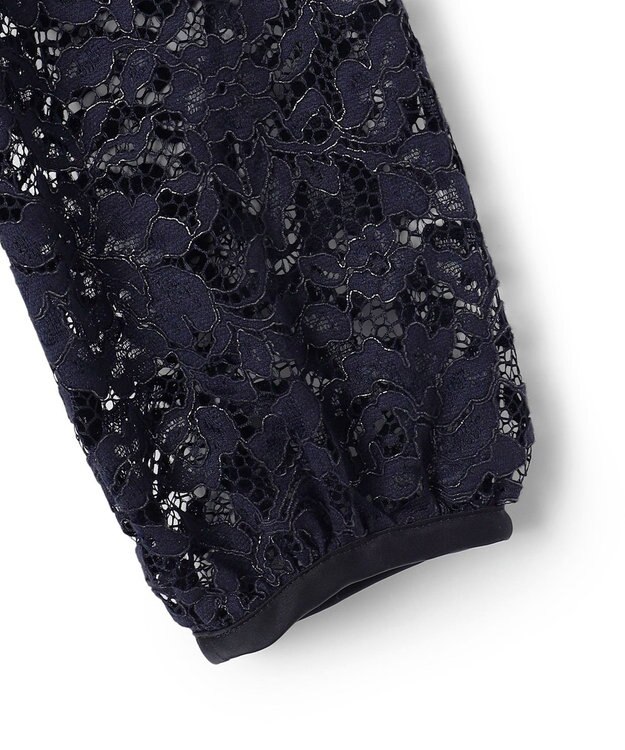 23区 【APPLAUDIR】ノーブルサテン レースコンビドレス ネイビー