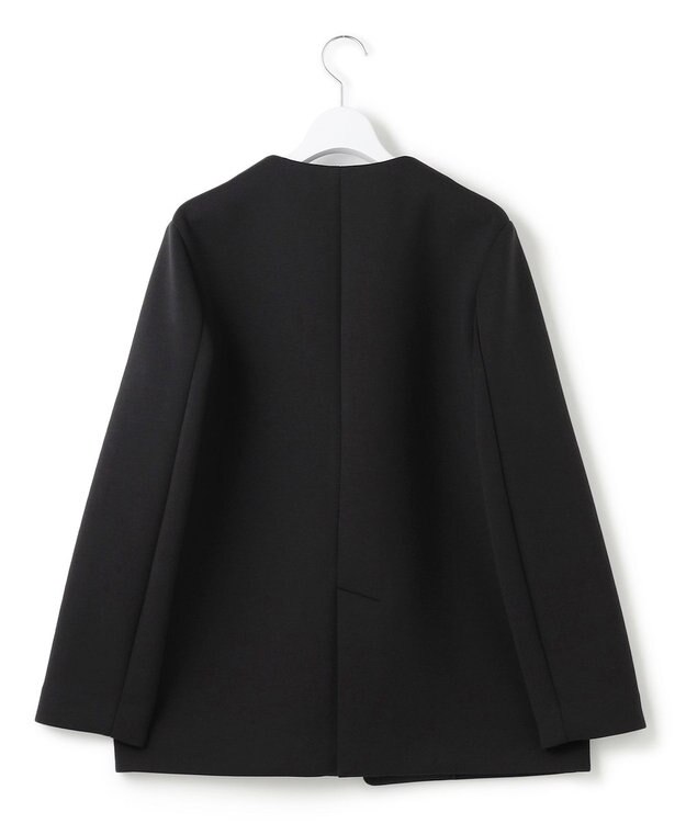 洗える】コンパクトWフェイス ノーカラージャケット / ICB L