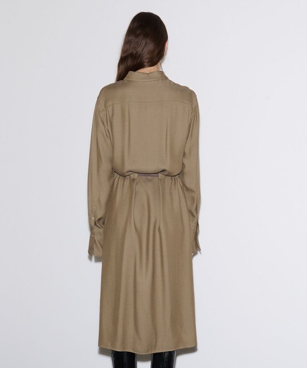 JOSEPH ビスコースツイル　シャツドレス Hickory