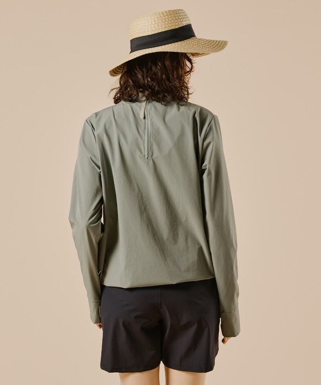 San-ai Resort（三愛水着楽園） 【WEB限定】ラッシュガード付き4点セット水着 9号11号13号【BeachQueen(ビーチクイーン）】 カーキ