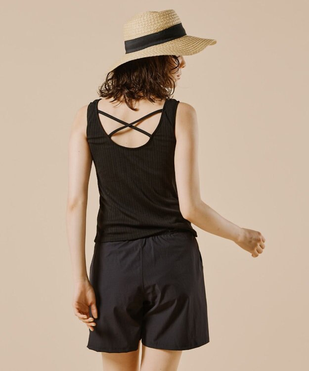 San-ai Resort（三愛水着楽園） 【WEB限定】ラッシュガード付き4点セット水着 9号11号13号【BeachQueen(ビーチクイーン）】 カーキ