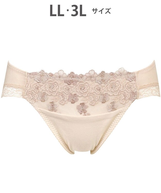 Wing ショーツ KB2060とペア 綿混素材（身生地部） やさしいはきごこち ナチュラルアップブラ はきこみ丈あさめ KF3360 ウイング／ワコール ブラウン