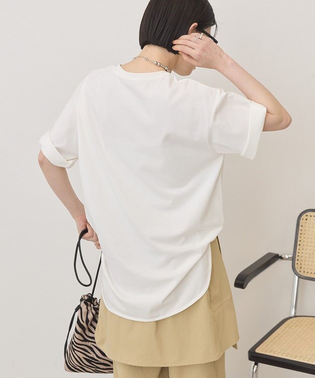 AMERICAN HOLIC 裾ラウンドＴシャツ Off White