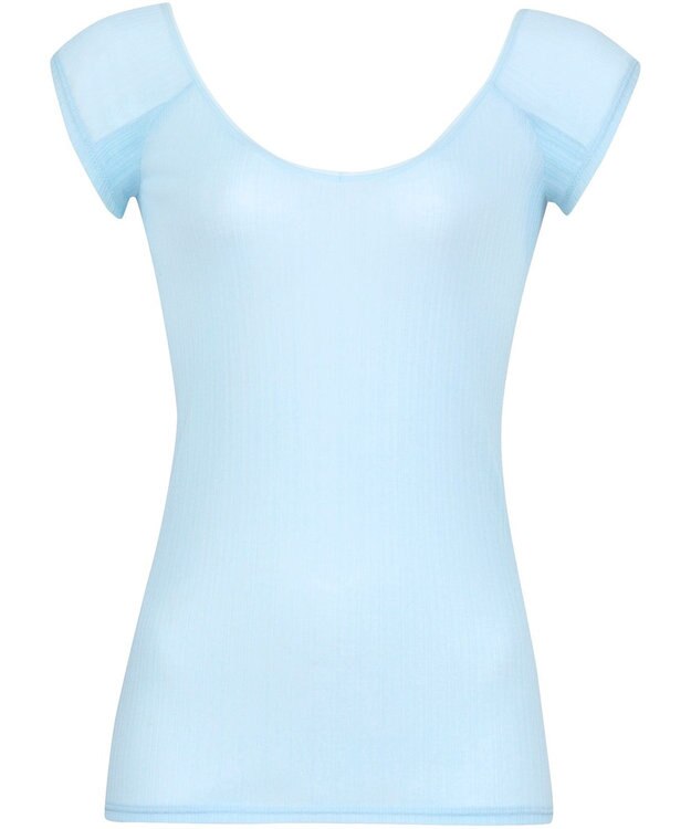 WACOAL インナー 薄くて軽い 綿混リブ素材 抗菌防臭 吸汗速乾性 通気性 夏 半袖 レディース CLC792 /ワコール サックス