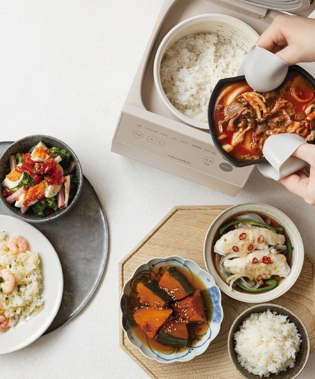 YAMATO テーブル＆キッチン 【レコルト】クッキングライスクッカー  グレー  RCR-2(GY) グレー