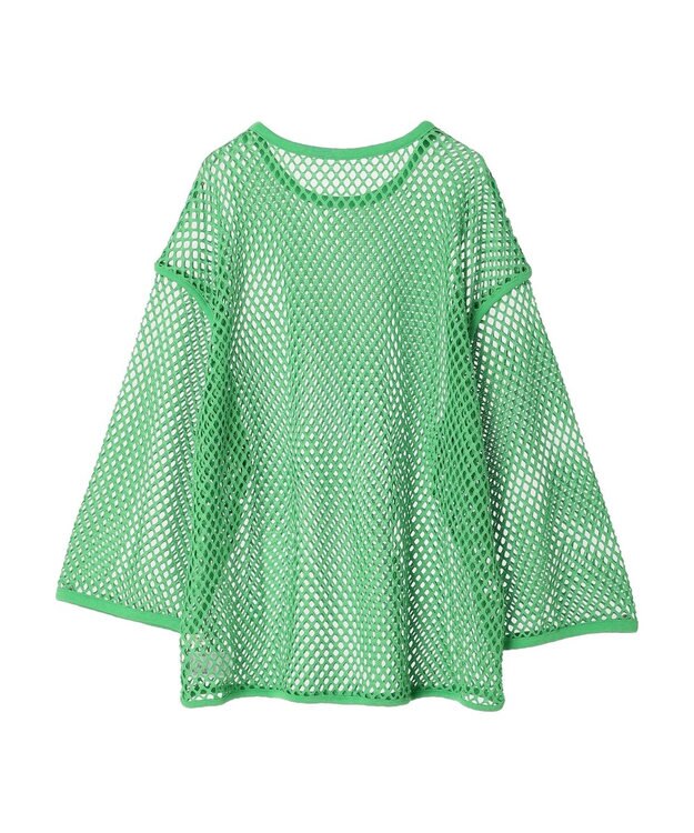 earth music&ecology メッシュチュニック Lime Green