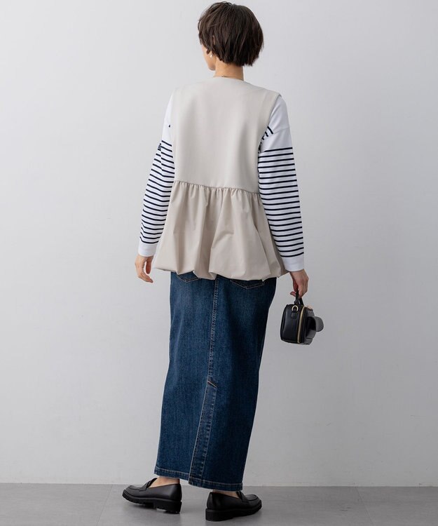 23区 【先行予約】コットンダンボール ペプラム ジレ アウター ベージュ系