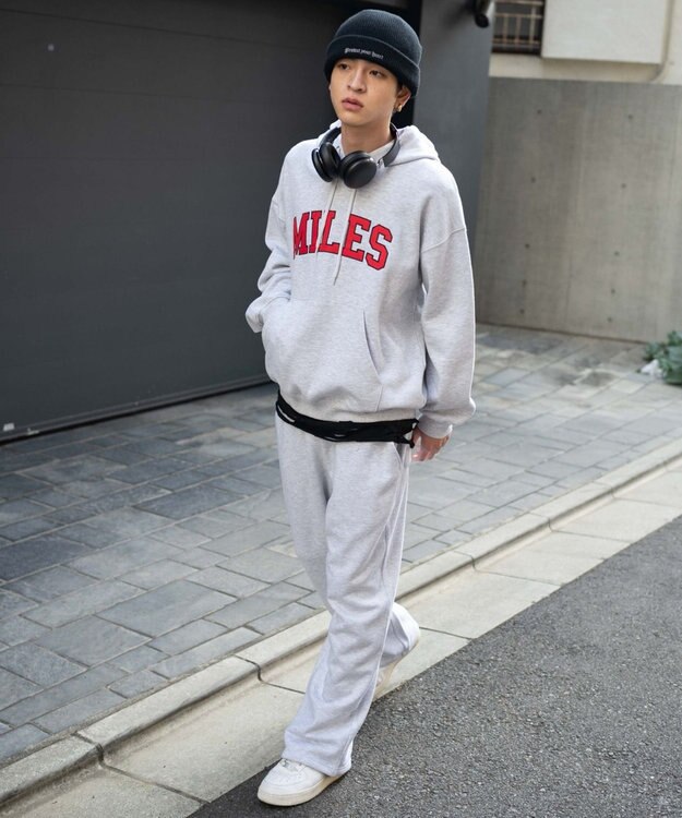 WEGO ユニセックス着用ITEM/ウエストゴム】スウェットパンツ 杢グレー