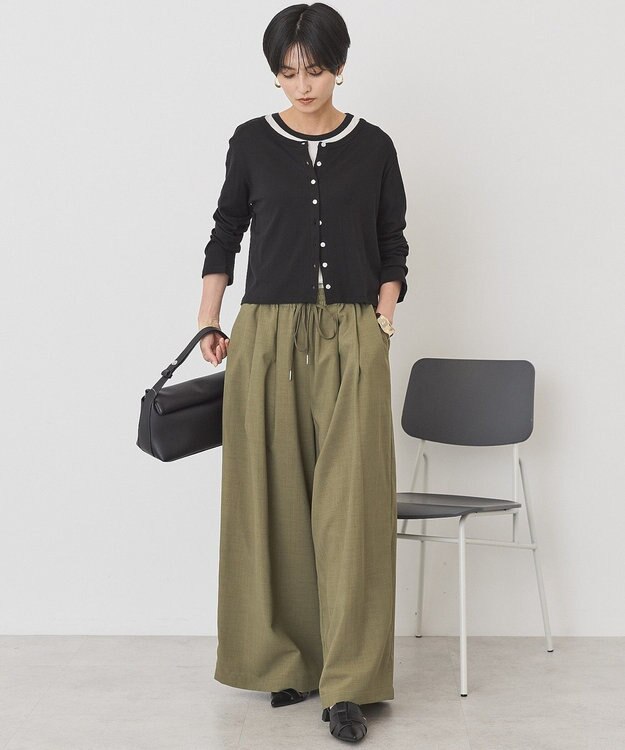 AMERICAN HOLIC 【２点セット】リンガーＴシャツ＋カーディガン Off White