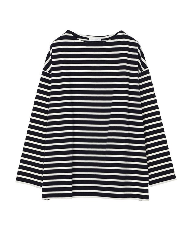 Green Parks ボーダーゆるチュニック Navy