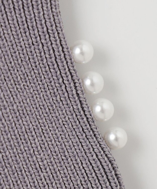 Feroux 【洗える】襟付きニット プルオーバー ライトグレー系