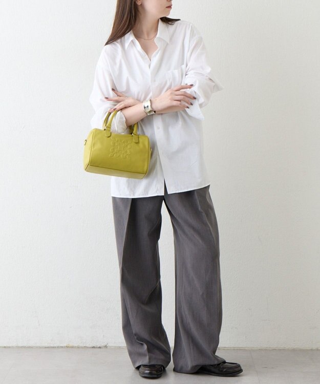 russet 《composition》レザー2WAYミニボストンバッグ（CE-1684） Pistachio