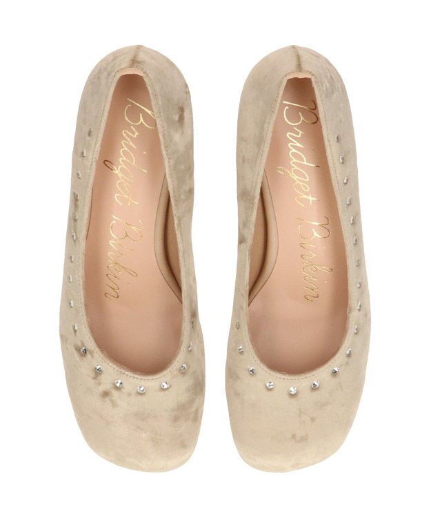 Bridget Birkin 【Bridget Birkin】トップラインビジューオブリークパンプス ベージュ雑材