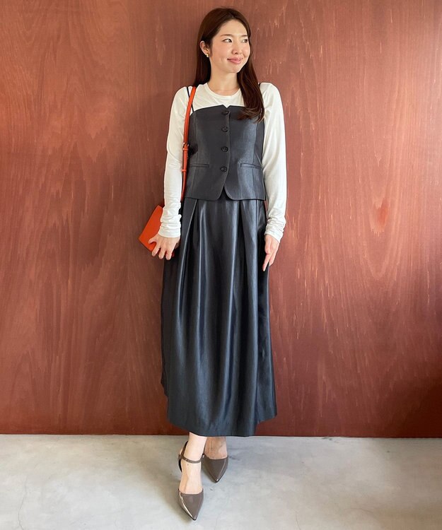 UNFILO 【STORY×UNFILOコラボ】ビスチェセットアップ 3点セット チャコール