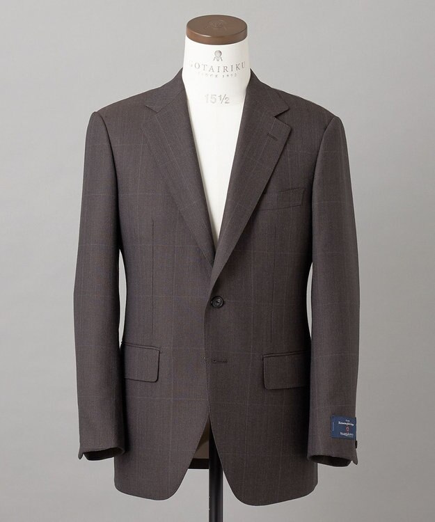 GOTAIRIKU 【ZEGNA/ゼニア】ISLANDFLEECE/アイランドフリース 3ピーススーツ（ブラウン×格子） ダークブラウン系4