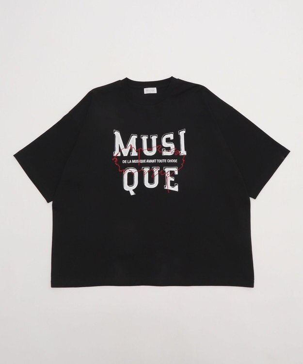 WEGO オフステッチグラフィックT（SS） ブラック