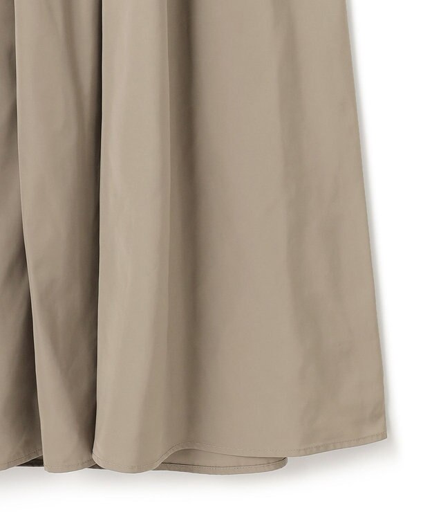 ICB 【洗える】 エステルメモリータフタ ロングスカート ライトモカ系