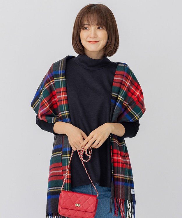 23区 【洗える】ウールミルドジャージー カットソー ネイビー系