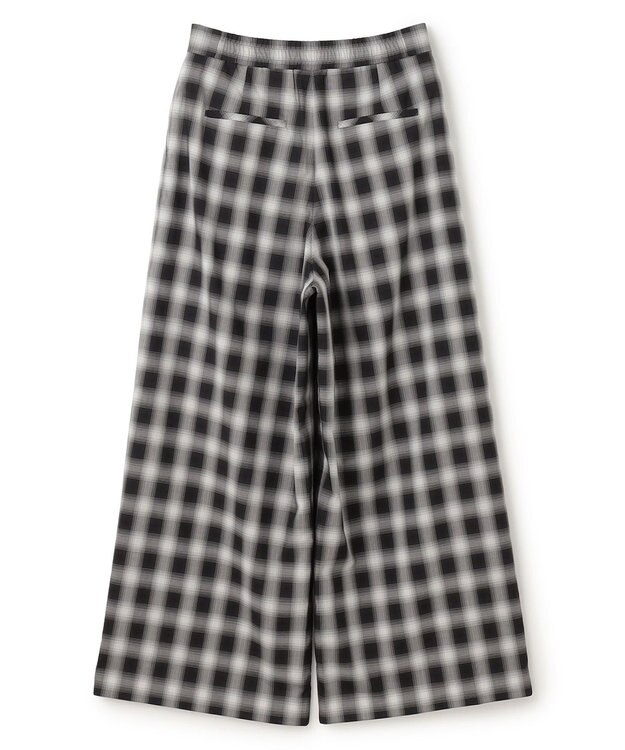 UNFILO シアー オンブレーチェック ワイドパンツ チェック