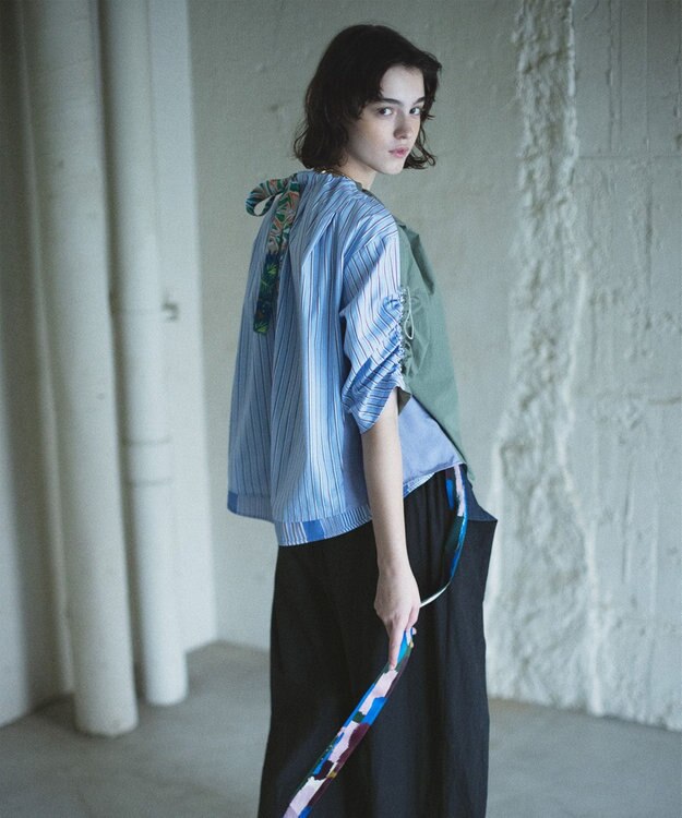 COQ 2WAY KNOT COTTON 前後2WAYパンツ ネイビー