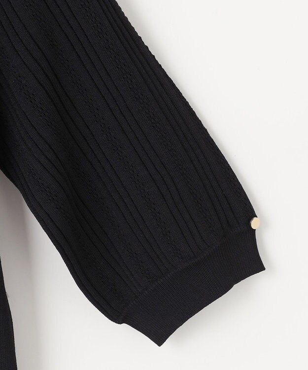 ANY SIS S 【接触冷感 ・UVケア】シアースリーブ ニット ブラック