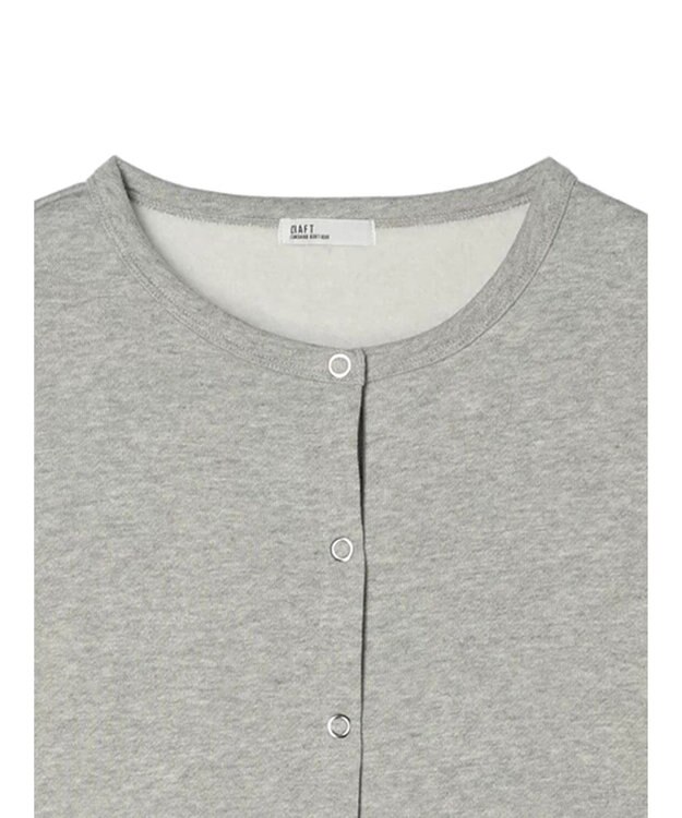 CRAFT STANDARD BOUTIQUE 裏起毛リングドットカーディガン Gray Mixture