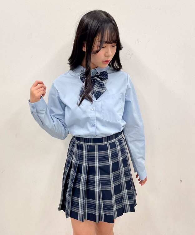 WEGO 【SCHOOLITEM】スクールシャツL／S サックス