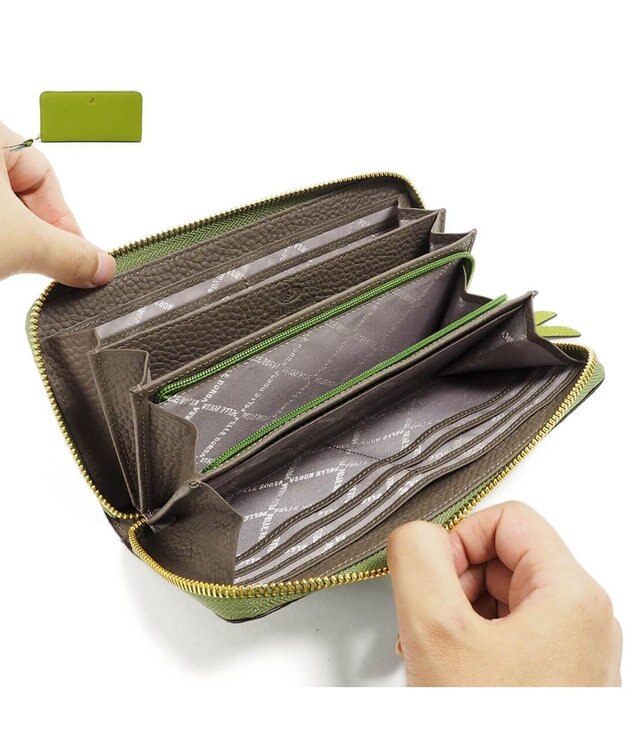 PELLE BORSA ラウンドファスナー長財布 Reinette Goods レネットグッズ 4743 グリーン