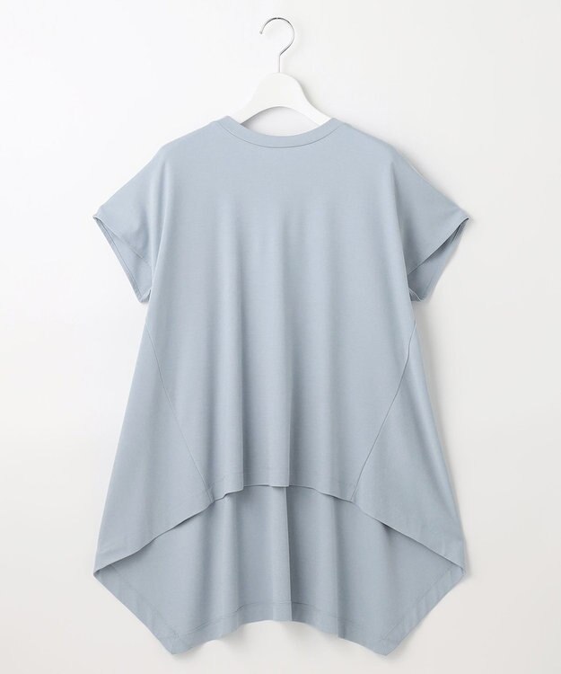 UNFILO 【新色追加！/接触冷感】マイビューティ バックフレアTシャツ スカイブルー系