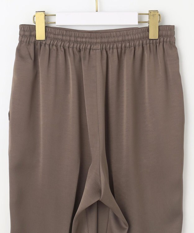 ANY SIS 【洗える】サテンドロストイージー パンツ ブラウン