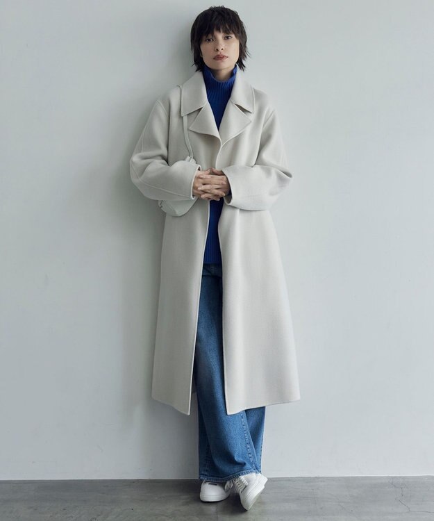 ICB 【CLASSY.1月号掲載】WoolRever ロングコート トープ系