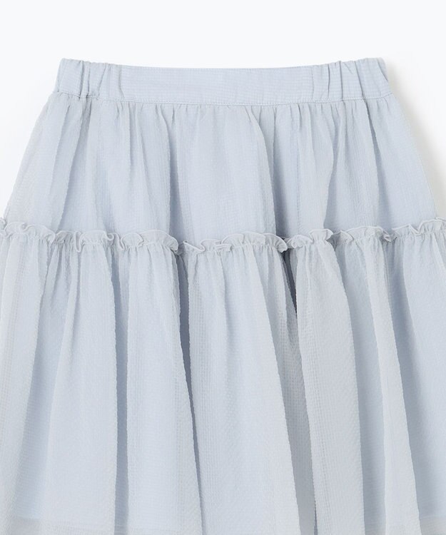 組曲 KIDS 【150-160㎝】シアーチェック スカート サックスブルー系