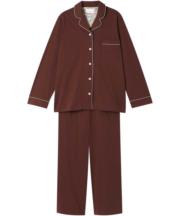 une nana cool 【綿100％】ハイゲージ天竺パジャマ　ＭＡＤＥ　ＷＩＴＨ　ＬＩＢＥＲＴＹ　ＦＡＢＲＩＣ OV