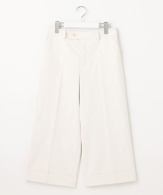 J.PRESS LADIES S 【洗える・吸水速乾】コットン麻シェルドライ クロップド パンツ アイボリー系