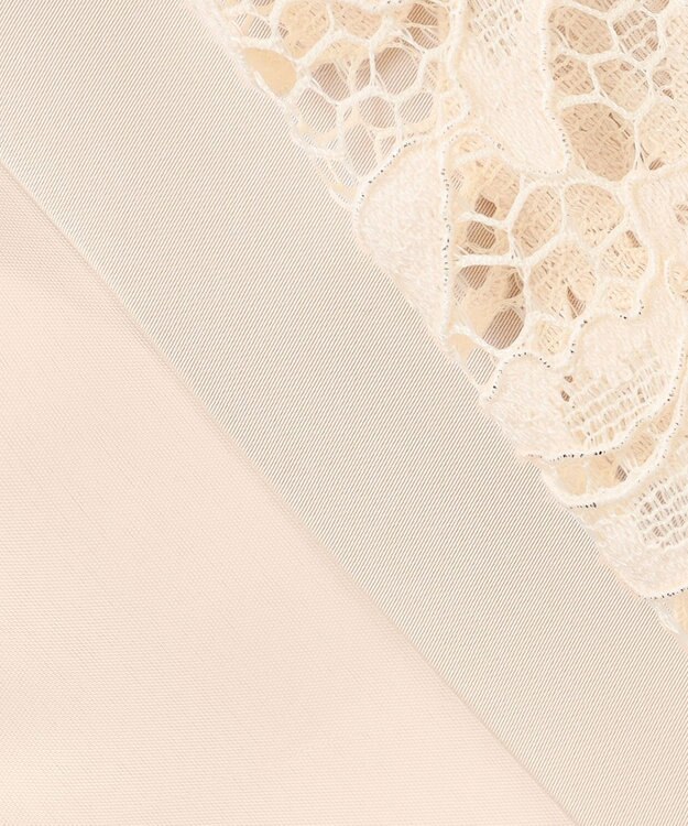 23区 【APPLAUDIR】ノーブルサテン レースコンビドレス シャンパン