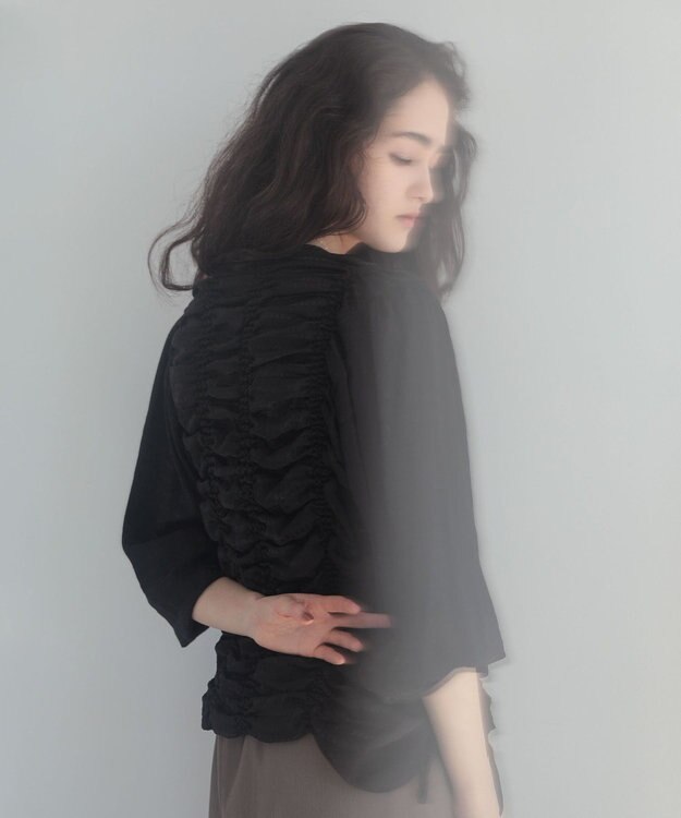 Green Parks ■ＥＳＣＡＲシアーギンガムシャーリングカーディガ Black