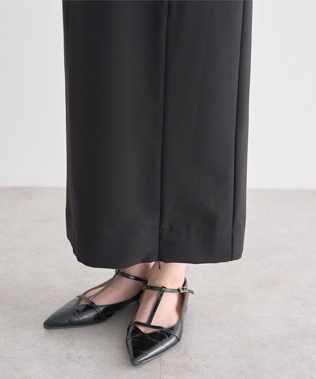 earth music&ecology ジップスリットＩラインスカート Black