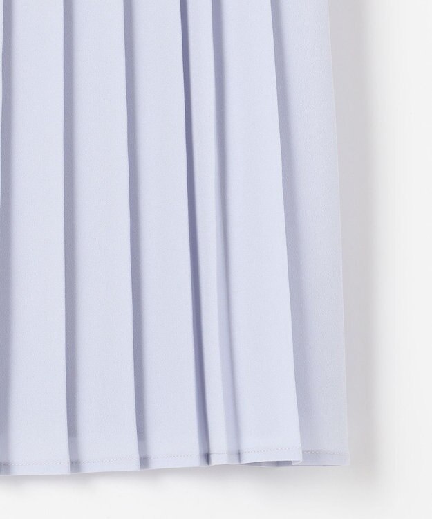 ANY SIS L 【洗える】ジョーゼットプリーツコンビ ブラウス ライトブルー