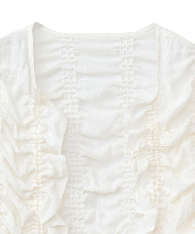 Green Parks ■ＥＳＣＡＲシアーギンガムシャーリングカーディガ Off White