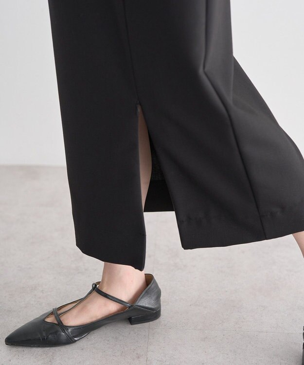 earth music&ecology ジップスリットＩラインスカート Black