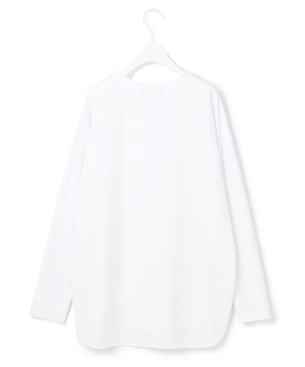 23区 S 【大好評素材/洗える】コットンベアジャージー ロング Tシャツ ホワイト系