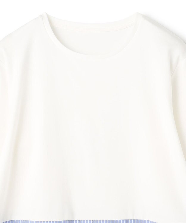 UNFILO L シャツコンビ レイヤードＴ オフ×ストライプ