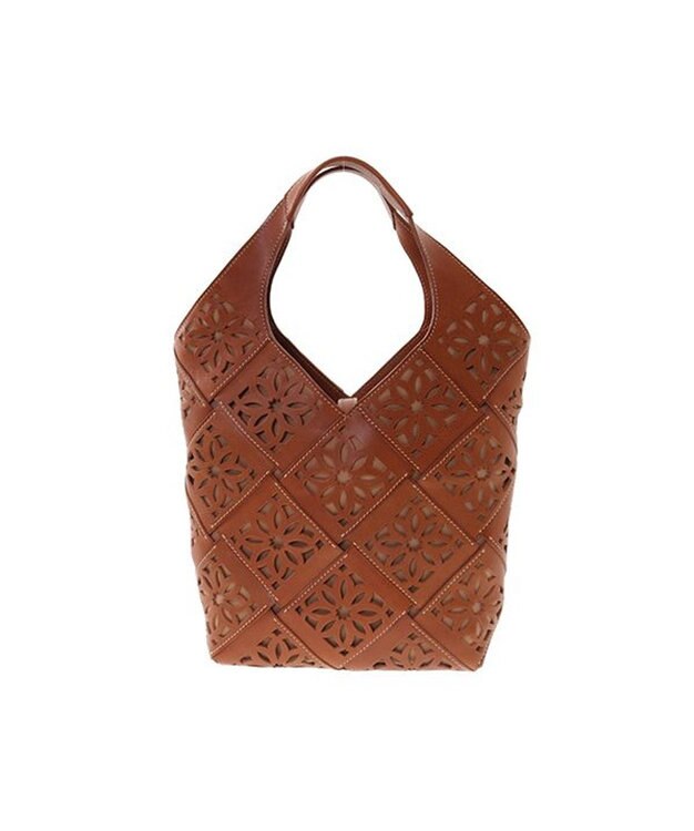 genten サステナブルカットワーク トートバッグ（大） チャ