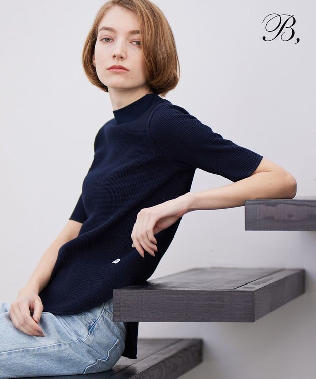 BEIGE， 【B】COSMOS / 半袖トップス Navy