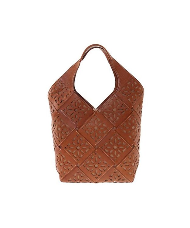 genten サステナブルカットワーク トートバッグ（大） チャ