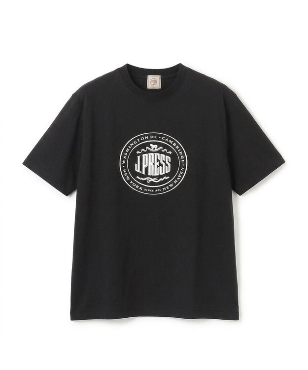 J.PRESS MEN 【WEB限定】オーバルロゴ Tシャツ ブラック系